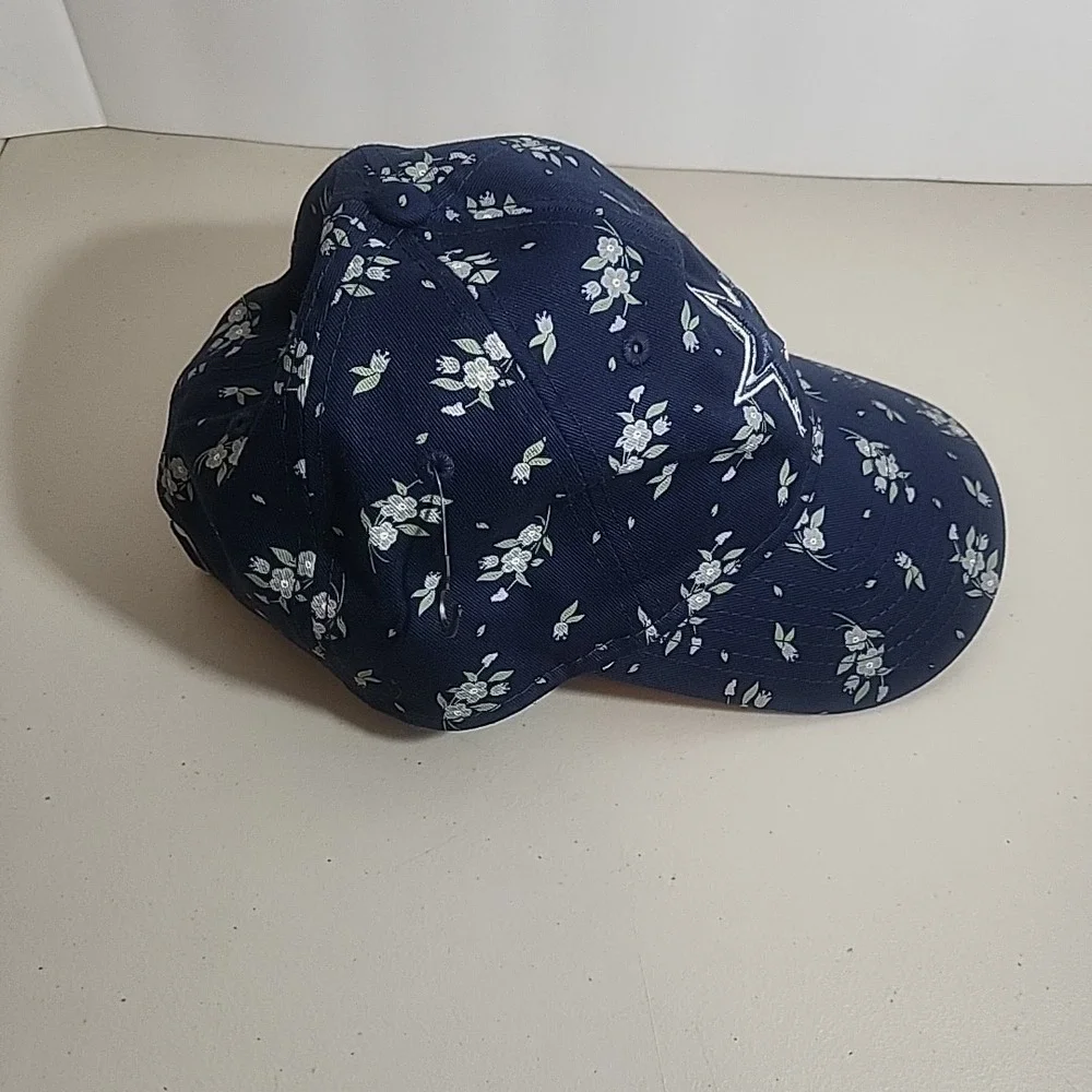 Dallas Cowboys New Era Girls Youth Floral 9TWENTY NFL Adjustable Hat Navy NEW
